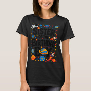 Camiseta Hermana Astronauta Del Cumpleaños Planetas Espacio