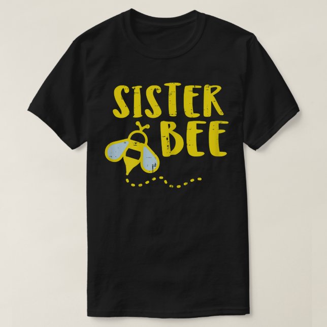 Camiseta Hermana Bee Cute Familia Matando Chicas Sis Mujere (Diseño del anverso)