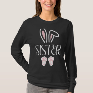 Camiseta Hermana Bunny Easter Day Papi Mamá Pareja