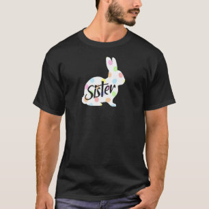 Camiseta Hermana Bunny Easter Egg Polka Dot Conejo