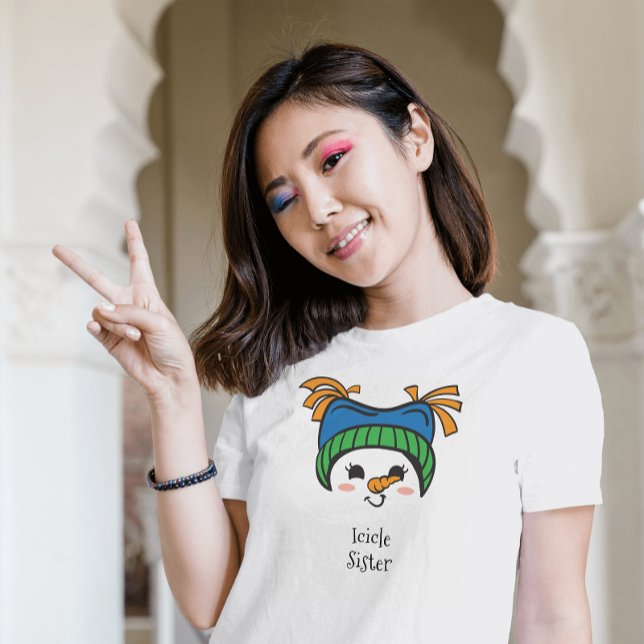 Camiseta Hermana Chica de ciclismo lindo Cara de nieve (Subido por el creador)