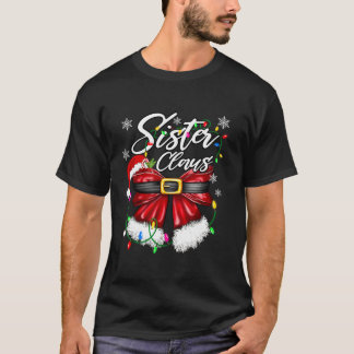 Camiseta Hermana Claus Bestie Parejas Santa Pajamas Christm