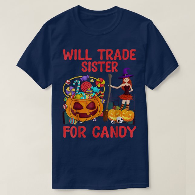 Camiseta Hermana Comercial De Velas, Humor Halloween, Bomba (Diseño del anverso)