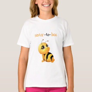 Camiseta Hermana De Baby Shower De Abeja Sonriente Para Ser