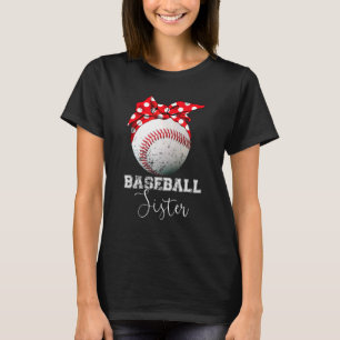 Camiseta Hermana de béisbol Vintage Messy Bun Ball Mothers