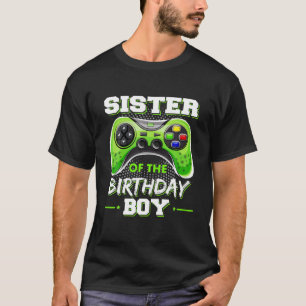 Camiseta Hermana De Birthday Boy Decorations Video Gamer