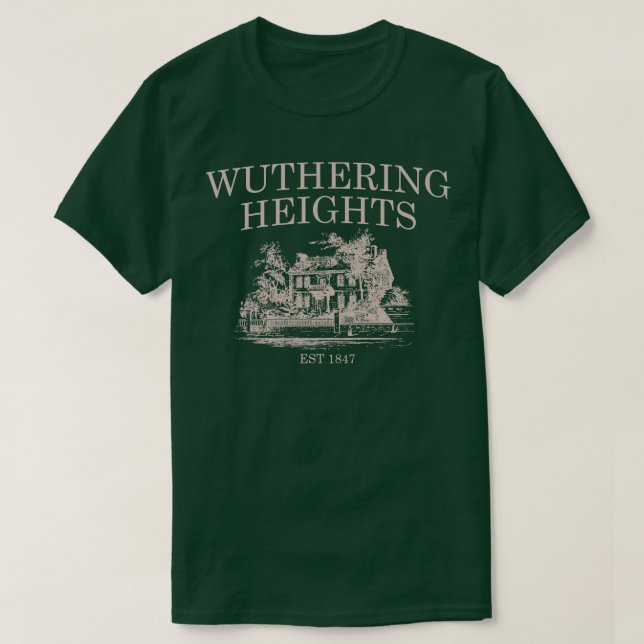 Camiseta Hermana de Bronte de Wuther Heights Heathcliff (Diseño del anverso)