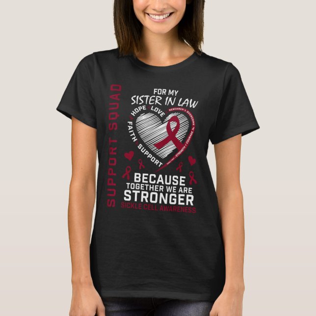 Camiseta Hermana De Camisas De Concienciación Sobre Células (Anverso)