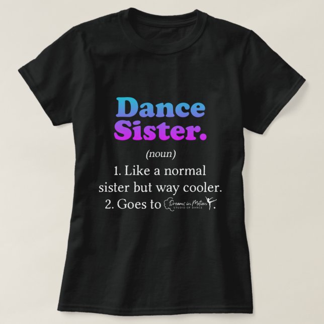 Camiseta Hermana de Dance DMSD (Diseño del anverso)