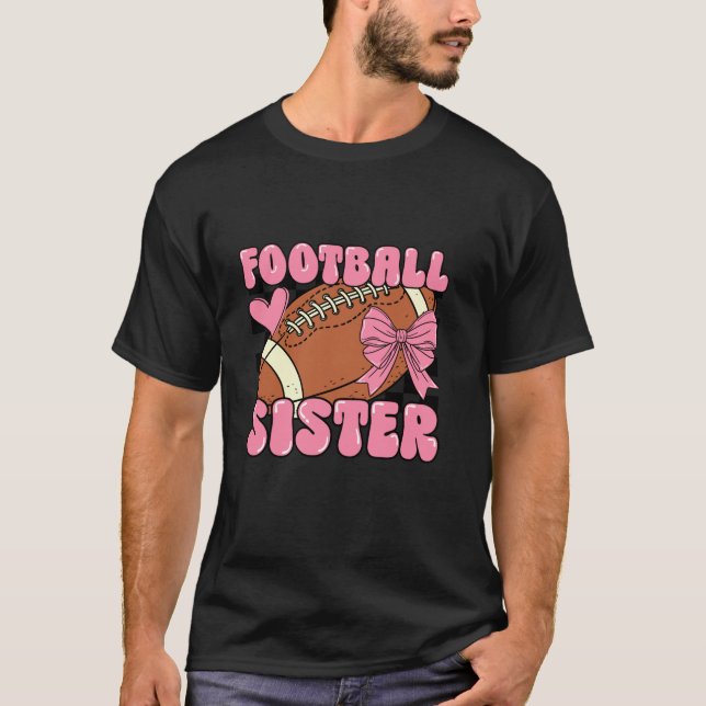Camiseta Hermana de fútbol aclamada Coquette de Fútbol (Anverso)