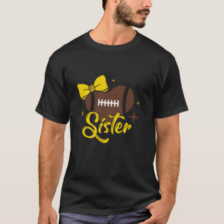 Camiseta Hermana de fútbol aclamada Coquette de Fútbol