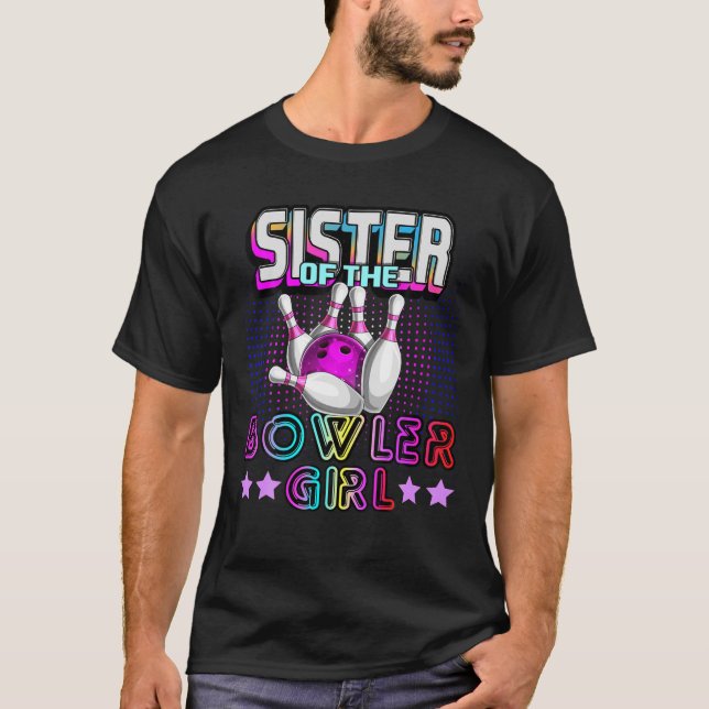 Camiseta Hermana De La Bola De La Familia Del Chica Bowler (Anverso)
