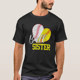 Camiseta Hermana De La Bola De Los Dos Regalos De Softbol D