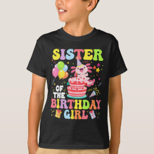 Camiseta Hermana de la chica ajolote del cumpleaños Fiesta 