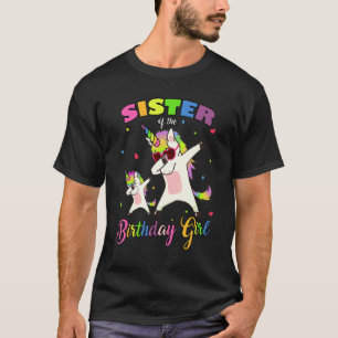 Camiseta Hermana de la Chica de cumpleaños Unicornio Prince