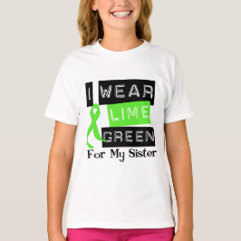 Camiseta Hermana de la cinta de la verde lima del linfoma