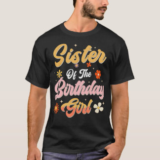 Camiseta Hermana De La Cumpleañera Groovy Familia Combinand