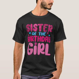 Camiseta Hermana De La Decoración Del Fiesta Familiar Chica