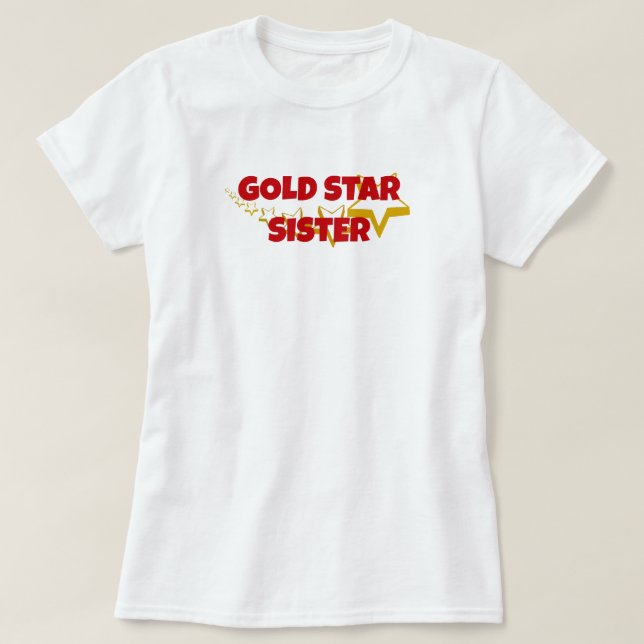 Camiseta Hermana de la estrella del oro (Diseño del anverso)