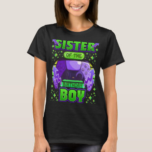 Camiseta Hermana de la familia Birthday Boy Video Gamer Bda