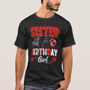 Camiseta Hermana De La Familia Chica De Cumpleaños Ladybug 