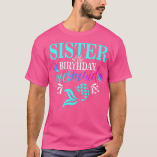 Camiseta Hermana De La Familia De Cumpleaños De La Sirenita