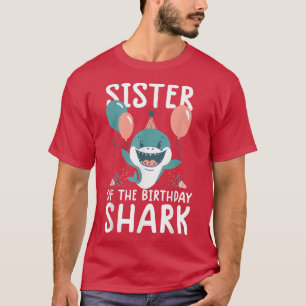 Camiseta Hermana de la familia de cumpleaños de los camisas