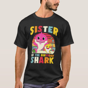 Camiseta Hermana De La Familia Matanza De Birthday Shark