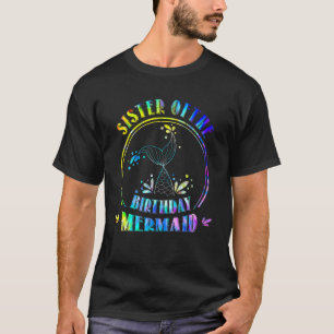 Camiseta Hermana De La Familia Sirena De Cumpleaños Par