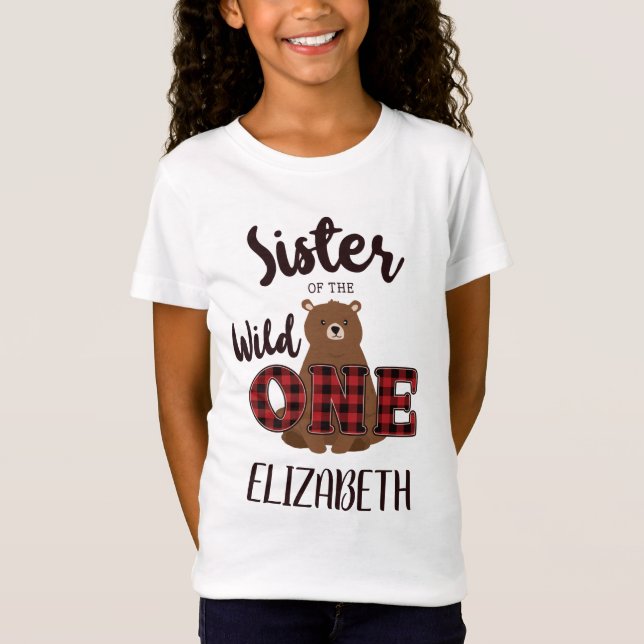 Camiseta Hermana de la fiesta de cumpleaños de un oso vesti (Anverso)
