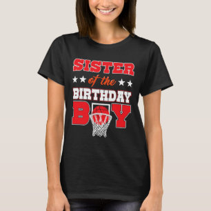 Camiseta Hermana de la fiesta de Sketll del niño cumpleañer