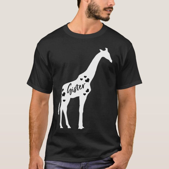 Camiseta Hermana de la jirafa Día del Zoológico Safari Sis  (Anverso)