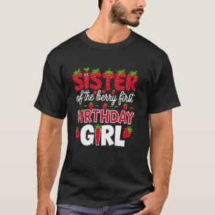 Camiseta Hermana de la niña de cumpleaños número uno de la 