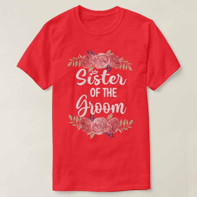 Camiseta Hermana de la novia del regalo para el hermano de  (Diseño del anverso)