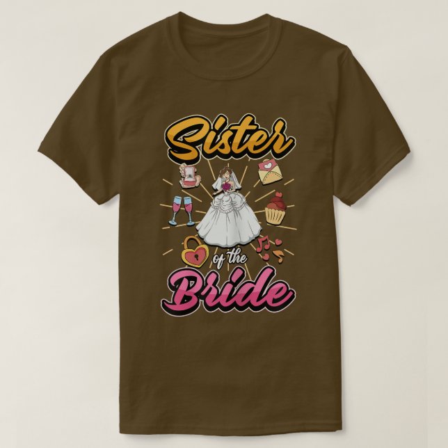 Camiseta Hermana de la Novia Mujer (Diseño del anverso)