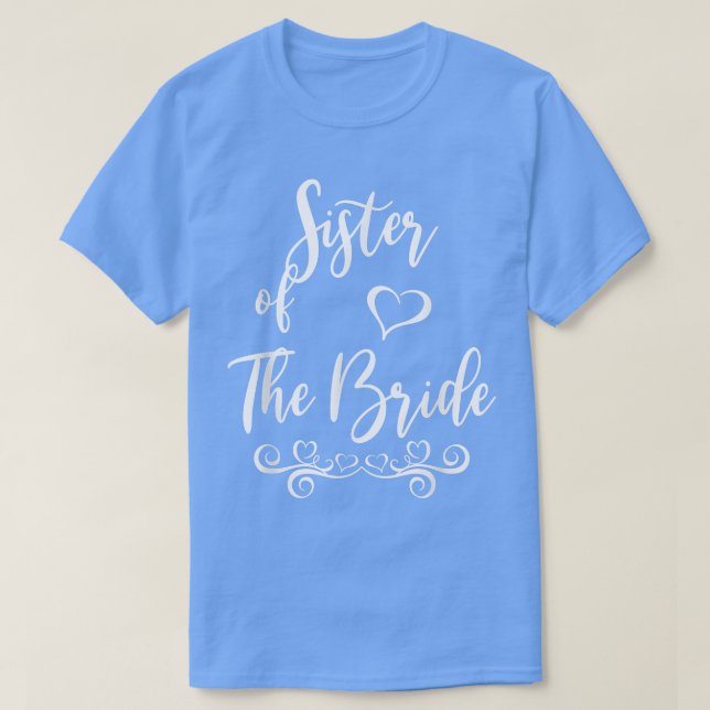 Camiseta Hermana de la novia y el Boda de Groom (Diseño del anverso)