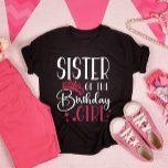Camiseta Hermana de la partida de Personalizado del Chica d<br><div class="desc">¿Buscando una camisa de cumpleaños que haga que su fiesta se complete? ¡No busque más que nuestros camisetas de la tripulación de cumpleaños! Estos elegantes tees son perfectos para cualquier día de fiesta de cumpleaños. Nuestros camisetas hacen un gran regalo para sus amigos y familia, y pueden ser usados juntos...</div>