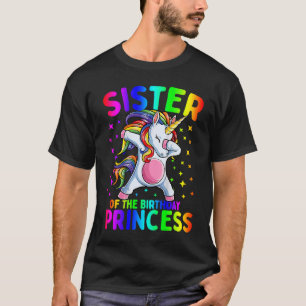 Camiseta Hermana de la Princesa de Cumpleaños Chica Dabbing