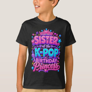 Camiseta Hermana de la Princesa de Cumpleaños de K-Pop Músi
