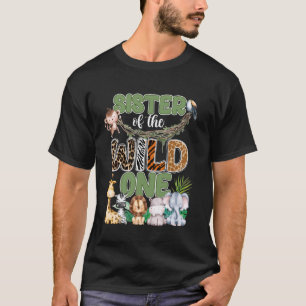 Camiseta Hermana De La Salvaje Familia Safari De Primer Cum