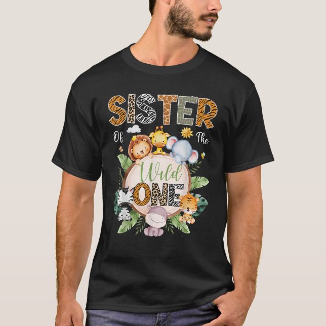 Camiseta Hermana De La Selva Salvaje De Safari De Primer Cu (Anverso)