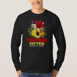 Camiseta Hermana de Ladybug Leopard Floral Ladybug Orgullos