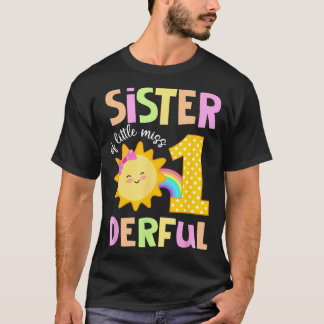 Camiseta Hermana de Little Miss Onederful cumpleaños al sol
