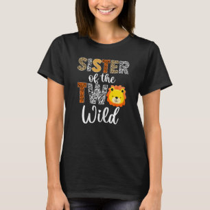 Camiseta Hermana de los dos bebés salvajes león niño de seg