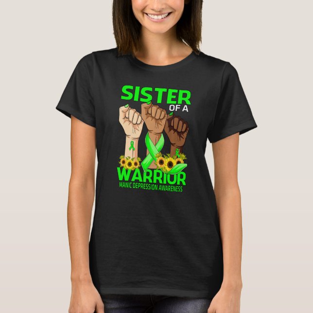 Camiseta Hermana De Mano De Un Guerrero Consciente De La De (Anverso)