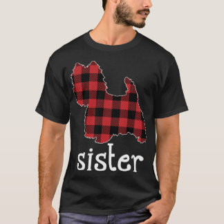 Camiseta Hermana de Red Plaid Navidades Westie Papá Coincid