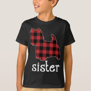 Camiseta Hermana de Red Plaid Navidades Westie Papá Coincid