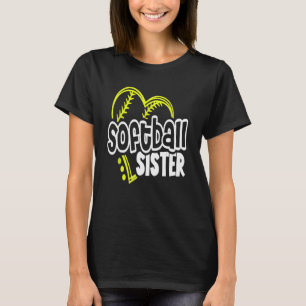 Camiseta Hermana De Softball Para Hombres Mujeres Chicas