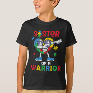 Camiseta Hermana De Un Guerrero Autista Infantil Conciencia