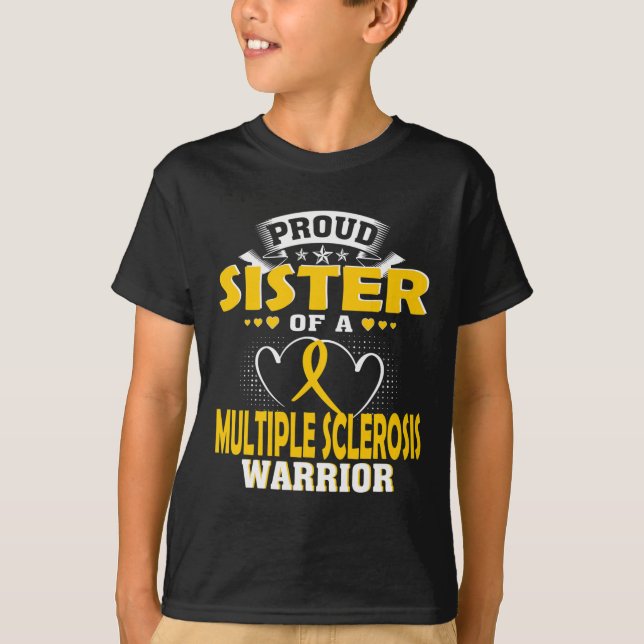 Camiseta Hermana De Un Guerrero De La Esclerosis Múltiple (Anverso)